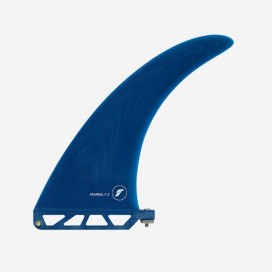 Longboard fin - Admiral Fiberglass solid Navy / transparent Navy 7.5", FUTURES.