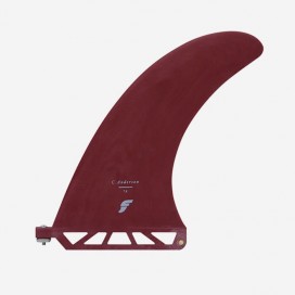 Aleta de longboard - Ando Fiberglass Burgundy 7.8", FUTURES.