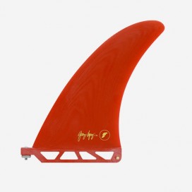 Longboard fin - Gerry Fiberglass solid Red / transparent Red 7.75", FUTURES.