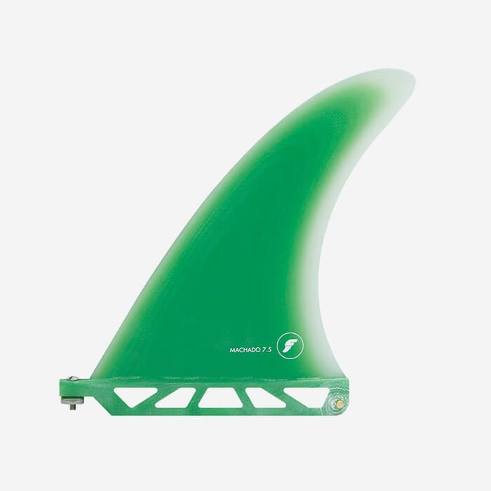 Longboard fin - Rob Machado Fiberglass Green / Clear 7.5", FUTURES.