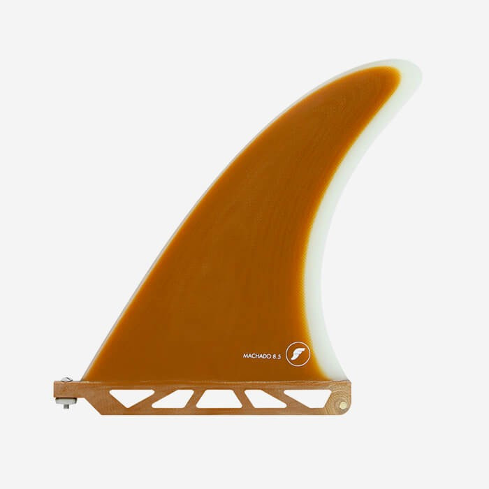 Longboard fin - Rob Machado Fiberglass Rust / Clear 8.5", FUTURES.