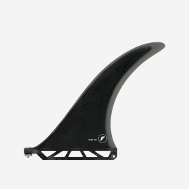 Aleta de longboard - Tiller Fiberglass solid black / smoke  8.0", FUTURES.