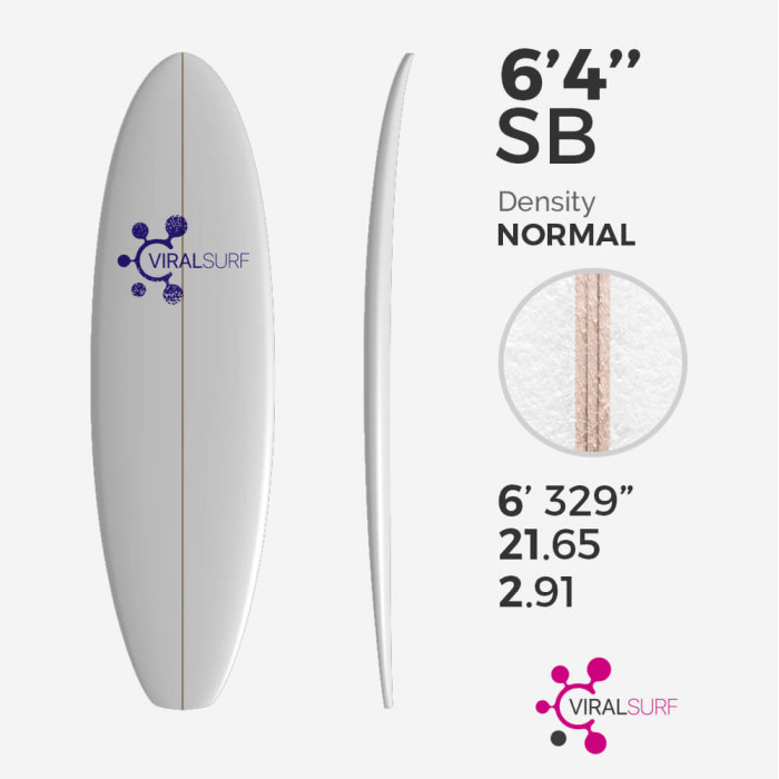6'4'' shortboard, VIRAL Surf