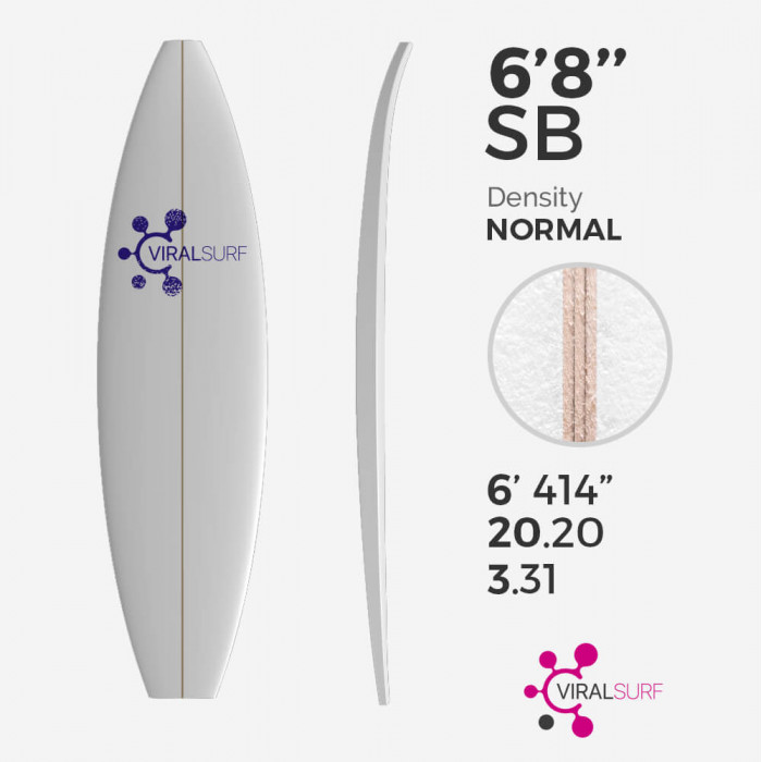 6'8'' shortboard, VIRAL Surf