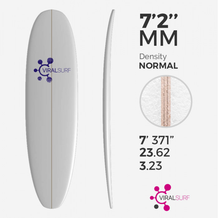 7'2''' Mini Malibu, VIRAL Surf