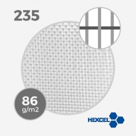 HEXCEL 235 - 2.8 oz - 86 gr/m - anchura 53cm, tejido de fibra de vidrio HEXCEL para la estratificación de una tabla de surf - V