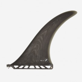 Longboard fin - Tiller Fiberglass solid black / smoke  10.0", FUTURES.