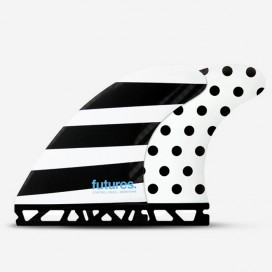 Thruster fins - Jack Freestone Control Series fiberglass Polka Stripes, FUTURES.