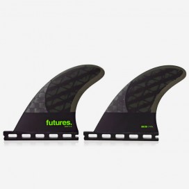 4.00 QD2 rear fins Blackstix 3.0 Light Green / Carbon, FUTURES.