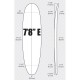 7'8'' E Egg - Green density - latte 1/4'' red Cedar, ARCTIC FOAM