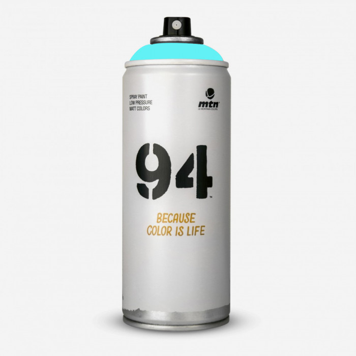 Bombe de peinture MTN 94 Bleu Cyan - 400ml, MONTANA