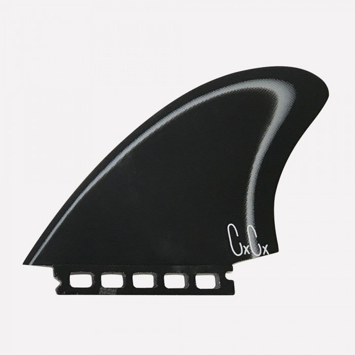 Captain Fin co. Twins / Keels Single Tab - Chris Christenson Fiberglass Black