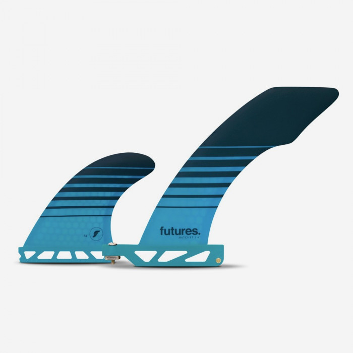 Futures longboard fin HATCHET 2+1 blue