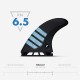 F8 ALPHA series Carbon Light blue 5-fins Set - taille L, FUTURES.