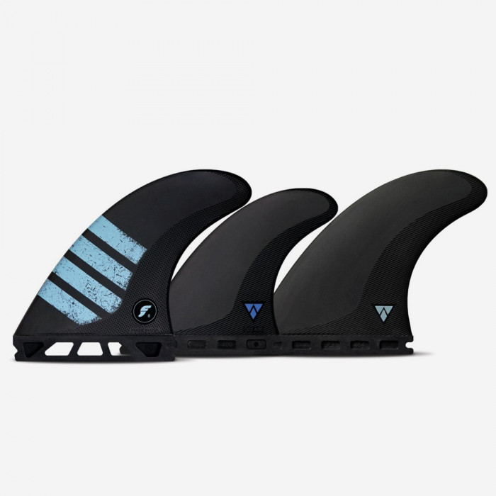 F8 ALPHA series Carbon Light blue 5-fins Set - taille L, FUTURES.