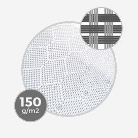 Innegra cloth Hexagon white / white infusion - 150gr/m - 4,4oz - 68,5cm width