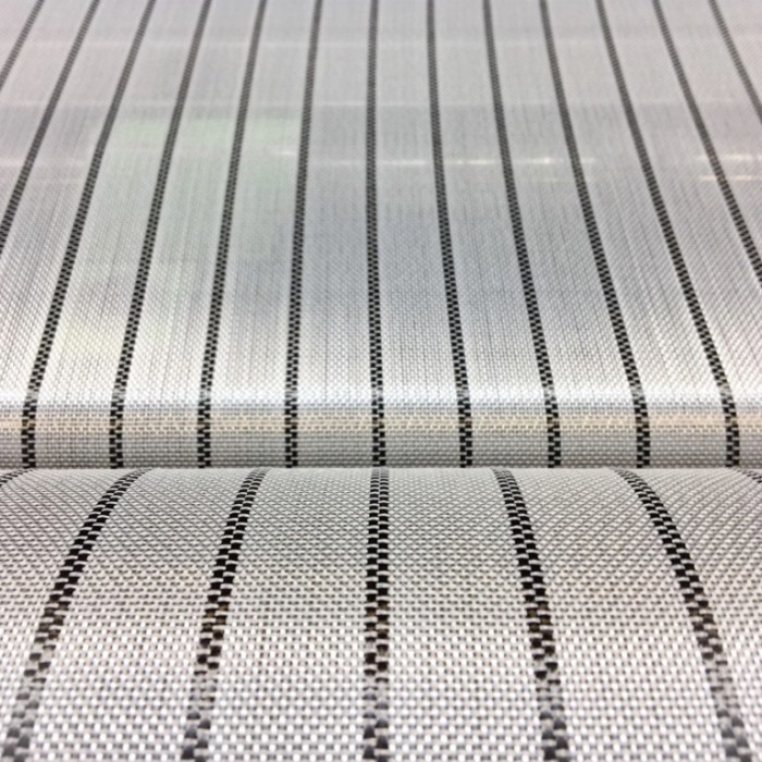 Tissu hybride fibre de verre e-glass & insert carbone tous les 20mm -  145gr/m - 4