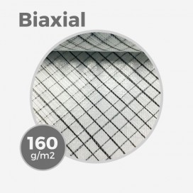 Biaxial +45/-45 E-glass & carbon insert -  160gr/m - 4,7oz - 63,5cm width