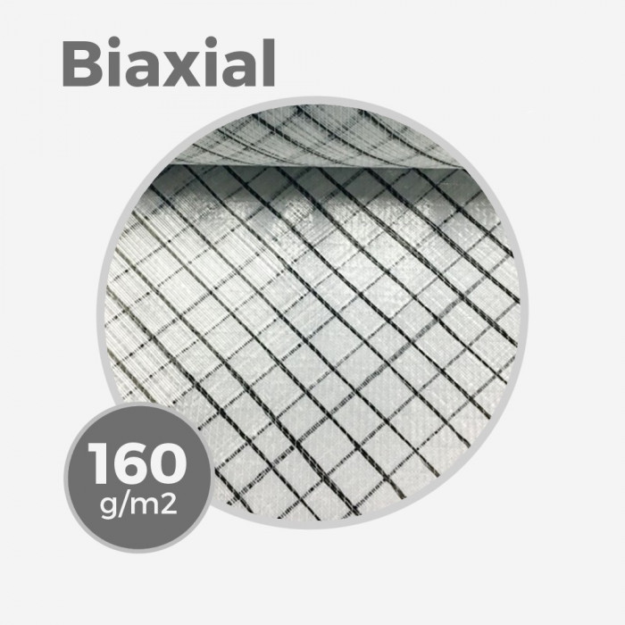 Tissu de fibre de verre e-glass & carbon insert biaxial +45/-45 - 160gr/m - 4,7oz - largeur 63,5cm