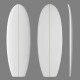 6'2'' F Fish - Green density - latte 1/8'' Ply, ARCTIC FOAM