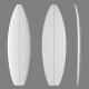 6'0'' SB Shortboard - Green Density - 1/8" Bass Ply, ARCTIC FOAM