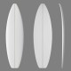 6'4'' SBM Shortboard, ARCTIC FOAM