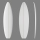 6'8'' SBM Shortboard, ARCTIC FOAM