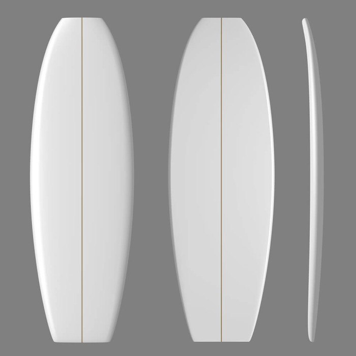 5'10'' F Fish - Green Density - latte 1/8" Ply, ARCTIC FOAM