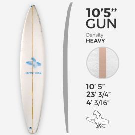 ARCTIC Foam 10'5'' Gun - Blue density - 1/2'' Bass