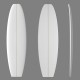 7'2'' MF Fish - Green density - latte 3/16'' Basswood, ARCTIC FOAM