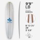 9'9'' longboard - latte 2 x cedar stringer wedge, ARCTIC FOAM