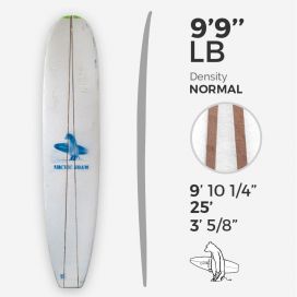 9'9'' longboard - 2 x cedar stringer wedge, ARCTIC FOAM