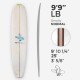 9'9'' L Longboard Arctic Foam - Green Density - T-band 3/8'' Bass + 2 x 1/8" Red Cedar, ARCTIC FOAM