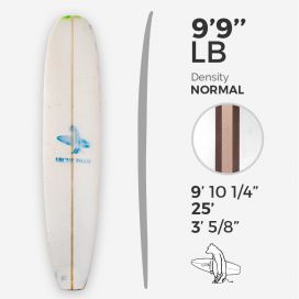 9'9'' LONGBOARD ARCTIC Foam - Green Density - T-band 3/8'' Bass + 2 x 1/8" red cedar