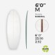 6'0'' M EPS - 6'0'' x 24'' x 2,92'', 1/8'' Ply stringer, MARKO FOAM