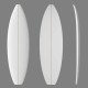 6'4'' Thick EPS - 6'4'' x 21,63'' x 3,37'' - latte 1/8'' Ply, MARKO FOAM