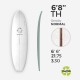 6'8'' Thick EPS - 6'8,75'' x 21,75'' x 3,3'', 1/8'' Ply stringer, MARKO FOAM