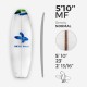 5'10'' F Fish, ARCTIC FOAM