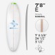 7'8'' E Egg - Green density - latte 5/16'' Basswood, ARCTIC FOAM