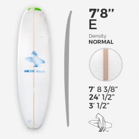 7'8'' E Egg - Green density - latte 5/16'' Basswood, ARCTIC FOAM