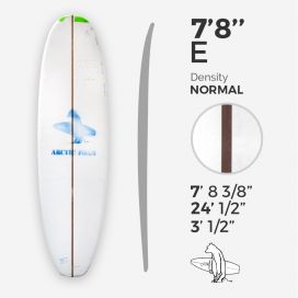 7'8'' E Egg - Green density - 1/4'' red Cedar stringer, ARCTIC FOAM