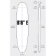 8'8'' E Malibu Arctic Foam - Green Density - 1/4'' Red Cedar