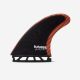 Thruster fins - PANCHO Control Series fiberglass Black / Red, FUTURES.
