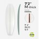 7'2'' Thick EPS - 7'2'' x 24" x 4,1", 1/8'' Ply stringer, MARKO FOAM