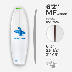 6'2'' MF Fish Wedge - Green density - ARCTIC FOAM