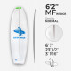 6'2'' MF Fish Wedge Stringerless - Green density, ARCTIC FOAM