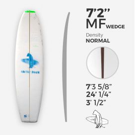 7'2'' MF Fish - Green density - 3/8'' red cedar wedge 3/8'' nose to 1/16'' tail stringer, ARCTIC FOAM