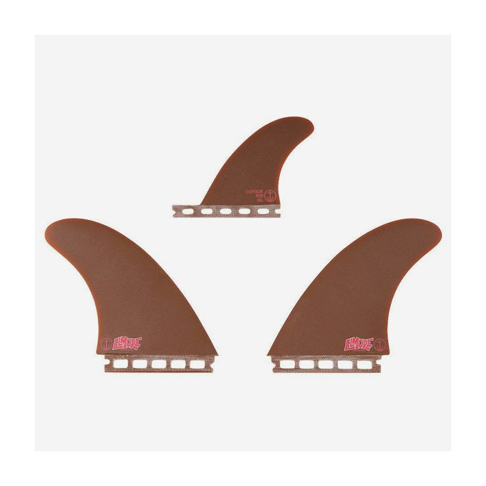 Dérives Twins Single Tab - Troy Emore Fiberglass Brown, CAPTAIN FIN CO