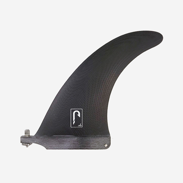 7.0" longboard single fin - Black tint fiberglass