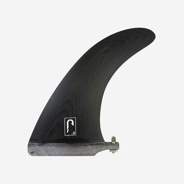 Quilla de longboard single 8.0" - Fibra black